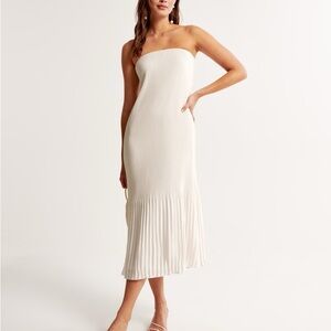 Abercrombie & Fitch Giselle Pleat Release Midi Dress - Medium Tall